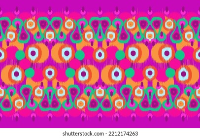 Diseñar un patrón de ikat textil abstracto geométrico étnico, diseño para fondo, papel de pared, alfombra, envoltura, tela, ropa textil.