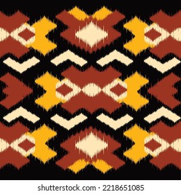 Design Textile ikat pattern abstract geometric ikat, design ikat vector for background, wallpaper, carpet, wrapping, fabric, textile fashion wearing.