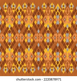 Diseñar ikat de patrón de ikat textil, ikat de diseño para el fondo, papel de pared, alfombra, envoltura, tela, vestimenta textil.