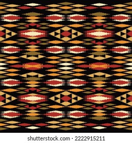 Design Textile ikat pattern abstract geometric ikat, design for wallpaper, textile fashion wearing, carpet, wrapping, fabric, ikat background, vector ikat.	