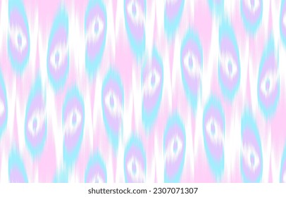 Design Textile ikat pattern abstract geometric ikat, design ikat vector for background, wallpaper, carpet, wrapping, fabric, textile fashion wearing.