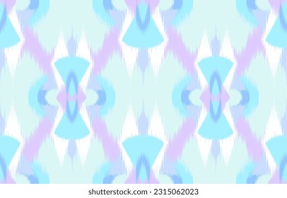 Design Textile ikat wave abstract geometric ikat, design ikat vector for background, wallpaper, carpet, wrapping, fabric, textile fashion wearing.