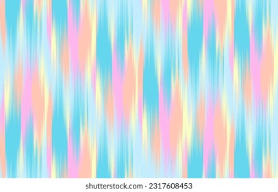 Design Textile ikat wave abstract geometric ikat, design ikat vector for background, wallpaper, carpet, wrapping, fabric, textile fashion wearing.