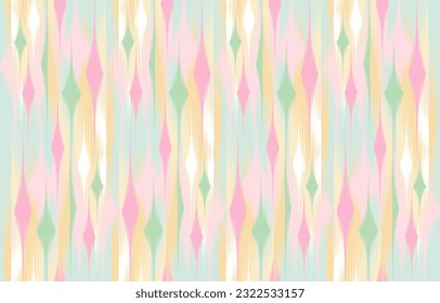 Design Textile ikat-Welle abstrakte geometrische ikat, Design-Kat-Vektorgrafik für Hintergrund, Tapete, Teppich, Umhüllung, Stoff, Textil Mode tragen.