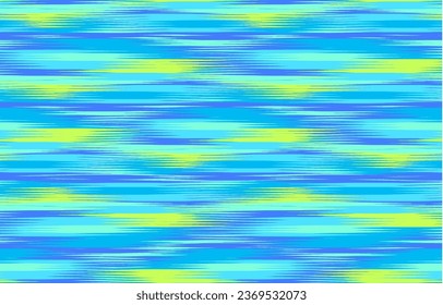 Design Textile ikat wave abstract geometric ikat, design ikat vector for background, wallpaper, carpet, wrapping, fabric, textile fashion wearing.