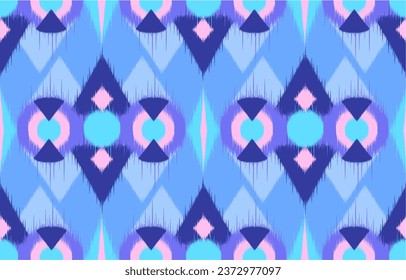 Design Textile ikat-Welle abstrakte geometrische ikat, Design-Kat-Vektorgrafik für Hintergrund, Tapete, Teppich, Umhüllung, Stoff, Textil Mode tragen.