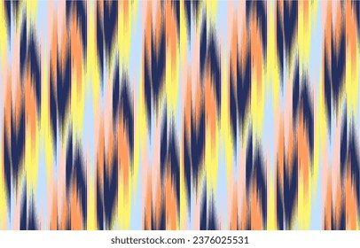 Design Textile ikat-Welle abstrakte geometrische ikat, Design-Kat-Vektorgrafik für Hintergrund, Tapete, Teppich, Umhüllung, Stoff, Textil Mode tragen.