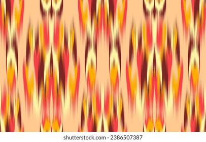 Design Textile ikat wave abstract geometric ikat, design ikat vector for background, wallpaper, carpet, wrapping, fabric, textile fashion wearing.