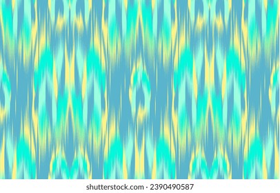 Design Textile ikat wave abstract geometric ikat, design ikat vector for background, wallpaper, carpet, wrapping, fabric, textile fashion wearing.