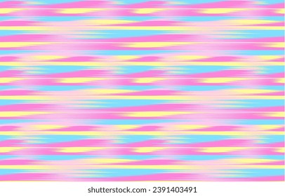 Design Textile ikat wave abstract geometric ikat, design ikat vector for background, wallpaper, carpet, wrapping, fabric, textile fashion wearing.