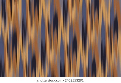 Design Textile ikat wave abstract geometric ikat, design ikat vector for background, wallpaper, carpet, wrapping, fabric, textile fashion wearing.