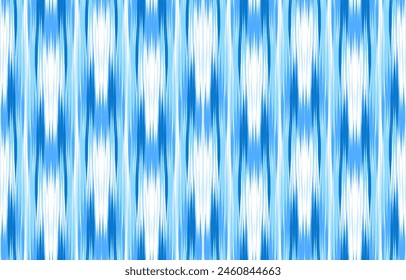 Design Textile ikat wave abstract geometric ikat, design ikat vector for background, wallpaper, carpet, wrapping, fabric, textile fashion wearing.