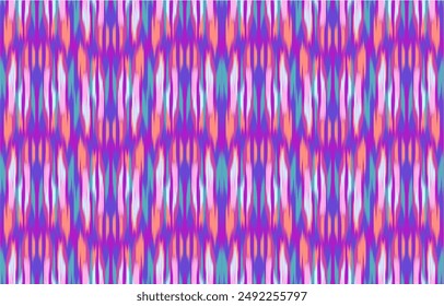 Design Textile ikat wave abstract geometric ikat, design ikat vector for background, wallpaper, carpet, wrapping, fabric, textile fashion wearing.