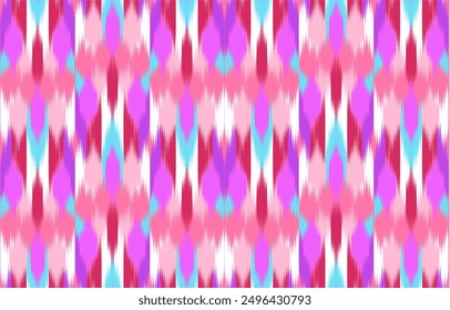Diseño textil ikat onda abstracta geométrica ikat, diseño ikat Vector para el fondo, Fondo de pantalla, alfombra, envoltura, tela, textil moda de desgaste.
