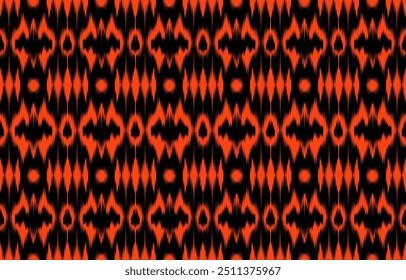 Design Textile ikat wave abstract geometric ikat, design ikat vector for background, wallpaper, carpet, wrapping, fabric, textile fashion wearing.