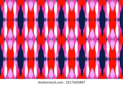 Design Têxtil ikat onda abstrata geométrica ikat, design ikat vetor para fundo, papel de parede, tapete, envoltório, tecido, moda têxtil vestindo.