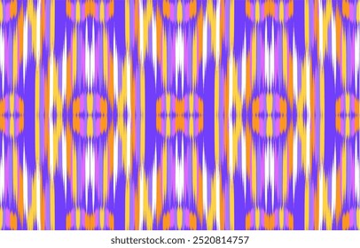 Diseño textil ikat onda abstracta geométrica ikat, diseño ikat Vector para el fondo, Fondo de pantalla, alfombra, envoltura, tela, textil moda de desgaste.