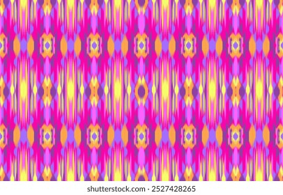 Design Têxtil ikat onda abstrata geométrica ikat, design ikat vetor para fundo, papel de parede, tapete, envoltório, tecido, moda têxtil vestindo.