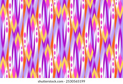 Design Têxtil ikat onda abstrata geométrica ikat, design ikat vetor para fundo, papel de parede, tapete, envoltório, tecido, moda têxtil vestindo.