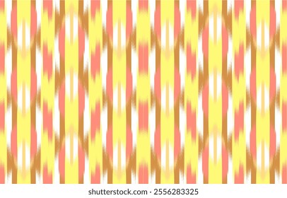 Design Textile ikat wave abstract geometric ikat, design ikat vector for background, wallpaper, carpet, wrapping, fabric, textile fashion wearing.