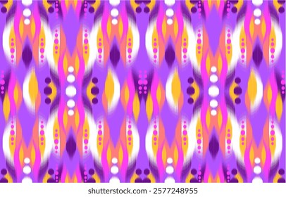 Design Textile ikat wave abstract geometric ikat, design ikat vector for background, wallpaper, carpet, wrapping, fabric, textile fashion wearing.