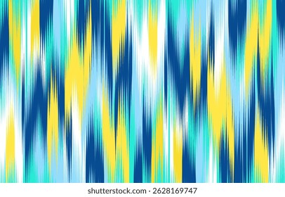 Design Têxtil ikat onda abstrata geométrica ikat, design ikat vetor para fundo, papel de parede, tapete, envoltório, tecido, moda têxtil vestindo.