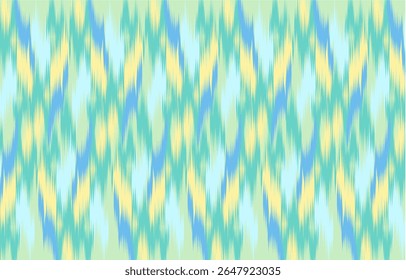 Design Textile ikat wave abstract geometric ikat, design ikat vector for background, wallpaper, carpet, wrapping, fabric, textile fashion wearing.