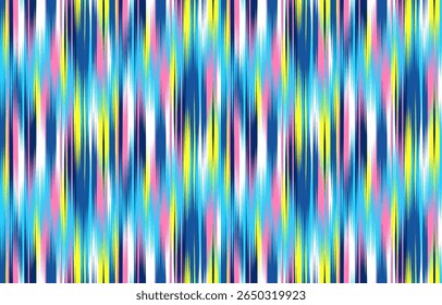 Design Textile ikat wave abstract geometric ikat, design ikat vector for background, wallpaper, carpet, wrapping, fabric, textile fashion wearing.