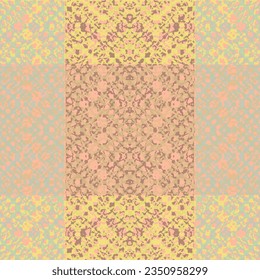 design for texture,fabric,clothing,wrapping,scarf.  Vibrant boho print. Modern collage vector illustration