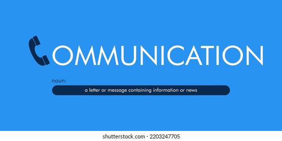a design that reads the word communication, with a creative phone icon which symbolizes the word in one of the letters. can be applied to a t-shirt, merchandise key chain, background that you need
