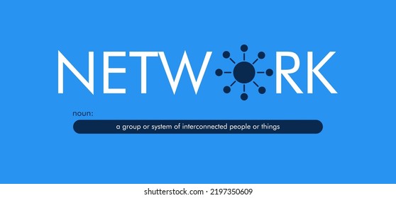 a design that reads the word network, with a creative network link icon which symbolizes the word in one of the letters. can be applied to a t-shirt, merchandise key chain, background that you need