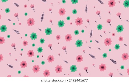 a design that uses flowers as the main element. Flowers are arranged in various patterns, Floral backgrounds can be used for various purposes,