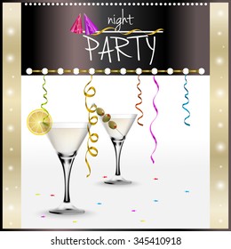 Design theme for cocktail party invitation 