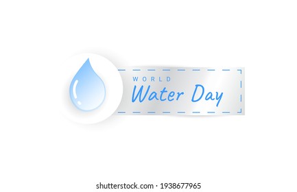 a design with the theme of world water day, suitable for elements related to water design