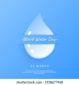 a design with the theme of world water day, suitable for elements related to water design