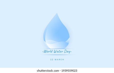 a design with the theme of world water day, suitable for elements related to water design