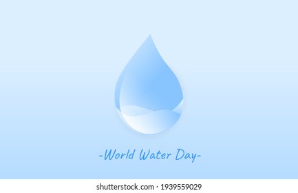 a design with the theme of world water day, suitable for elements related to water design
