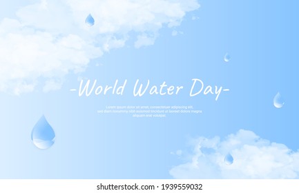 a design with the theme of world water day, suitable for elements related to water design