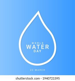 un diseño con el tema del día mundial del agua, adecuado para elementos relacionados con el diseño del agua