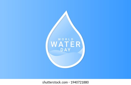 a design with the theme of world water day, suitable for elements related to water design