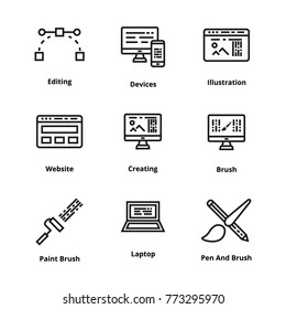 Design thin line icon