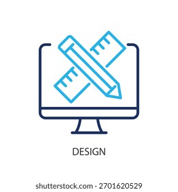 Diseñar iconos de línea delgada. Ilustración vectorial original.