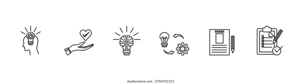 Design thinking  banner icon vector illustration concept with icon of inspiration, empathy, ideation, implementation, prototyping, and testing