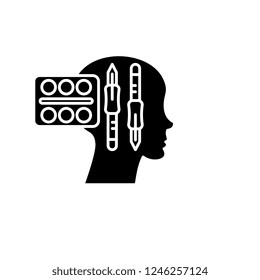 Design thinking black icon, vector sign on isolated background. Design thinking concept symbol, illustration 