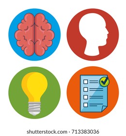 design thinking concept icon set