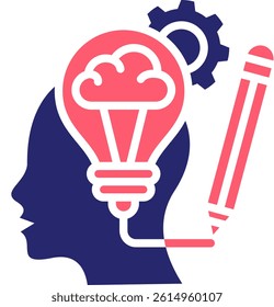 Design Thinking Icon Fill Vector Illustration