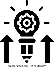 Design Thinking Icon Glyph Vector Illustration