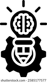 Design Thinking Icon Glyph Vector Illustration