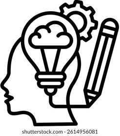 Design Thinking Icon Line Vector Illustration