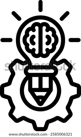 Design Thinking Icon Outline Vector Illustration